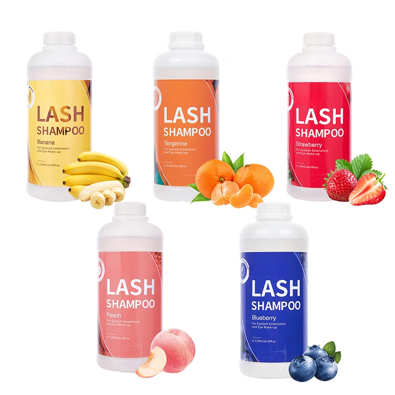 Eyelash Extension Wash Kit - まつげ洗浄フォーム,消毒剤,ポンプなし,まつげエクステ用の成長キット,1l