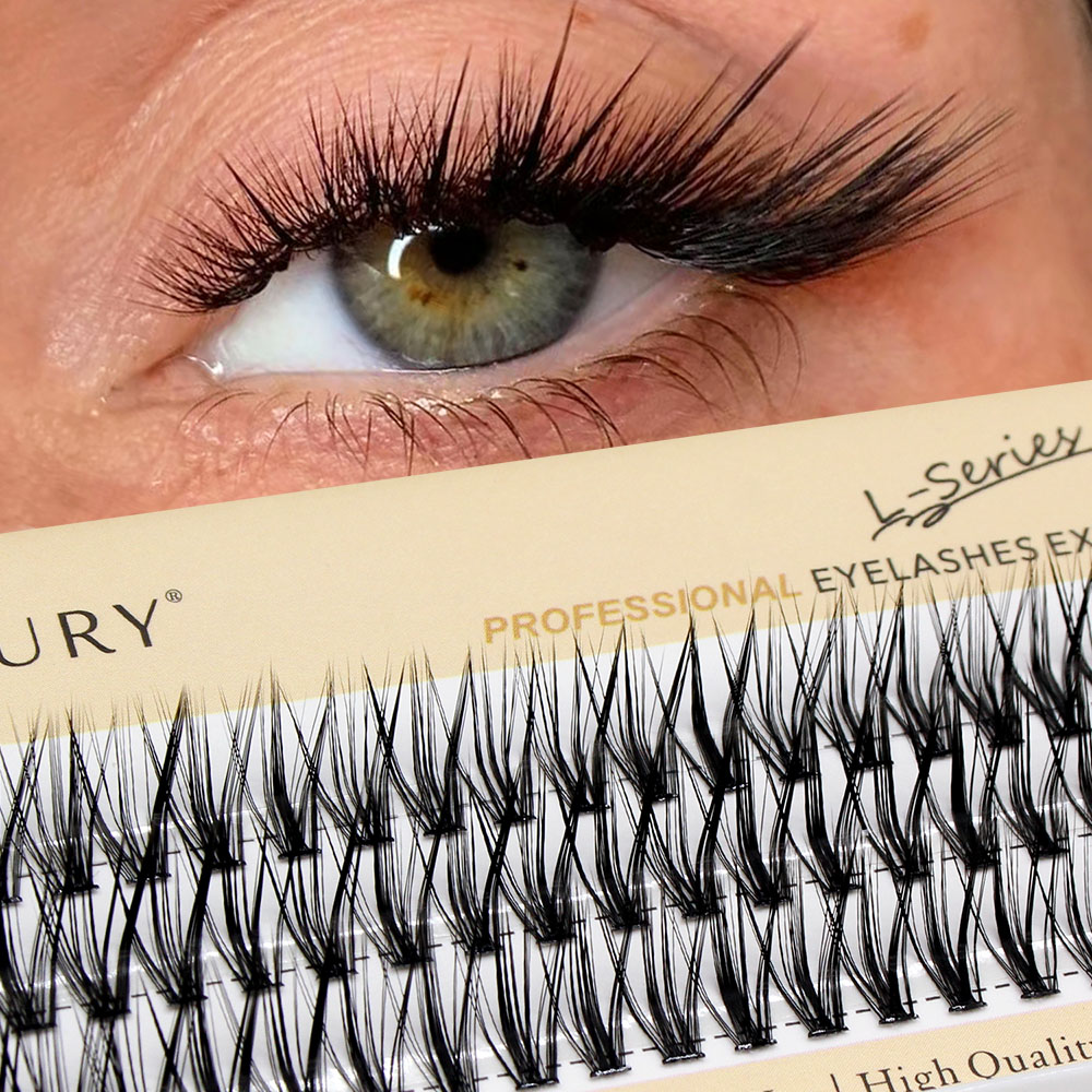 Eyelash Extension Cat Eye - 60 個 30D C/D/L カールクラスターまつげエクステンションフォクシーアイズキャットルックナチュラル個別まつげ束メイクアップツールまつげ繊毛