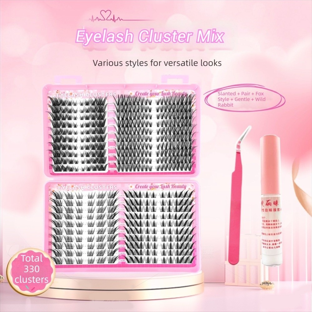 Eyelash Extension Look - ホットナチュラルルックつけまつげブラック C カール 3D 効果偽まつげまつげエクステンションスパイキーラッシュまつげエクステンション用
