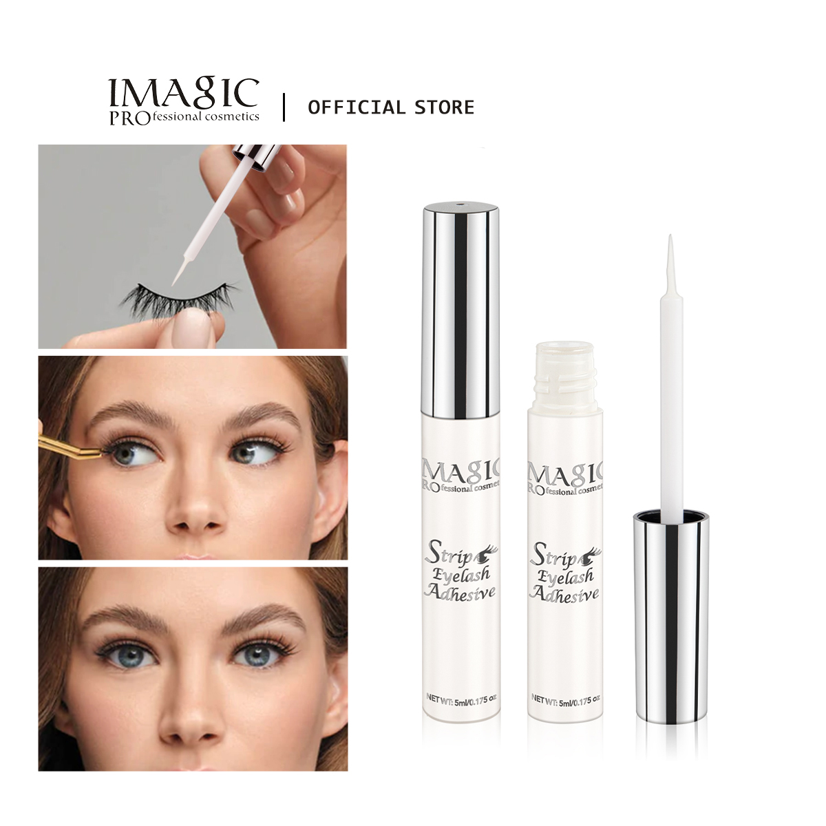 Eyelash Extension Images Free - IMAGIC 5 ミリリットルつけまつげエクステンション接着剤防水速乾性長期的な強力な刺激なし透明まつげプライマーツール