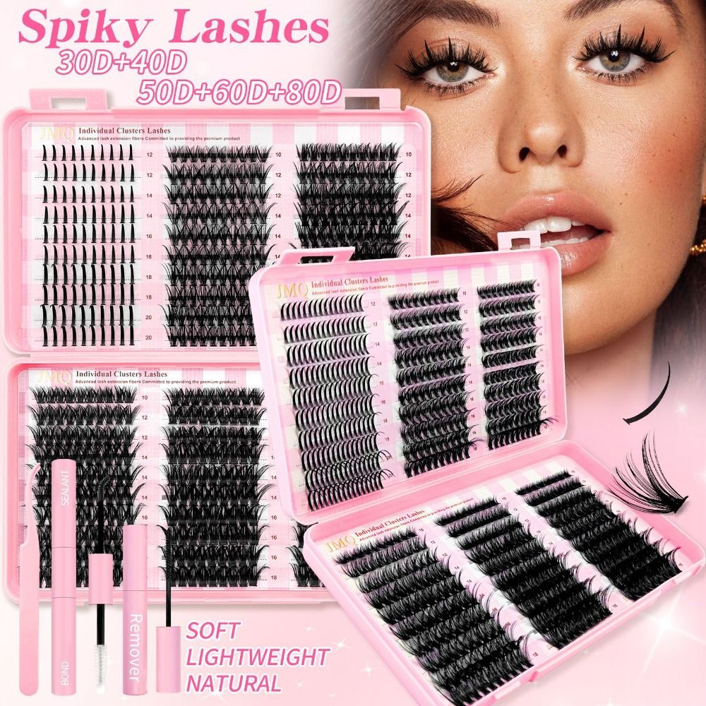 Eyelash Extension Look - 9-16mmの長さのつけまつげ、3DボリュームナチュラルルックDIYまつげエクステキット、ボリュームファン、ウィスピー風3Dフェイクミンクまつげ