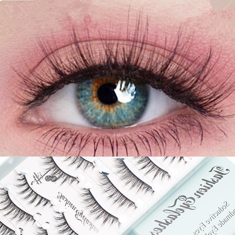 Eyelash Extension Cat Eye - 10ペア ナチュラルロング ウィスピー キャットアイつけまつげ コスプレメイク クロスストリップ