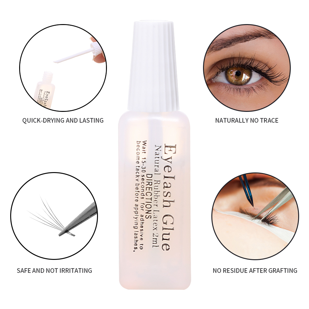 透明な自己粘着性のつけまつげ接着剤,まつげエクステなし,速乾 - Eyelash Extension Eye Irritation のレビューと価格