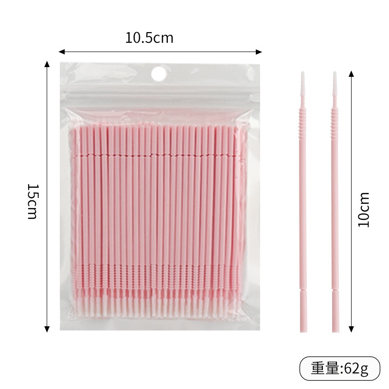 500本入りまつげエクステ洗浄スワブ ロング/ショートチップ - Eyelash Extension Cleaning のレビューと価格