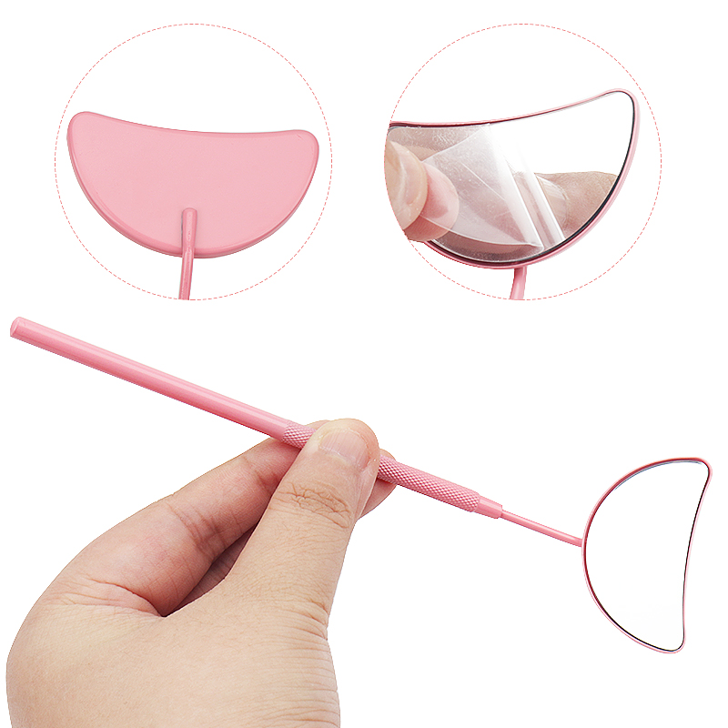 1 個まつげエクステンションミラー月型取り外し可能なステンレ - Eyelash Extension Model のレビューと価格