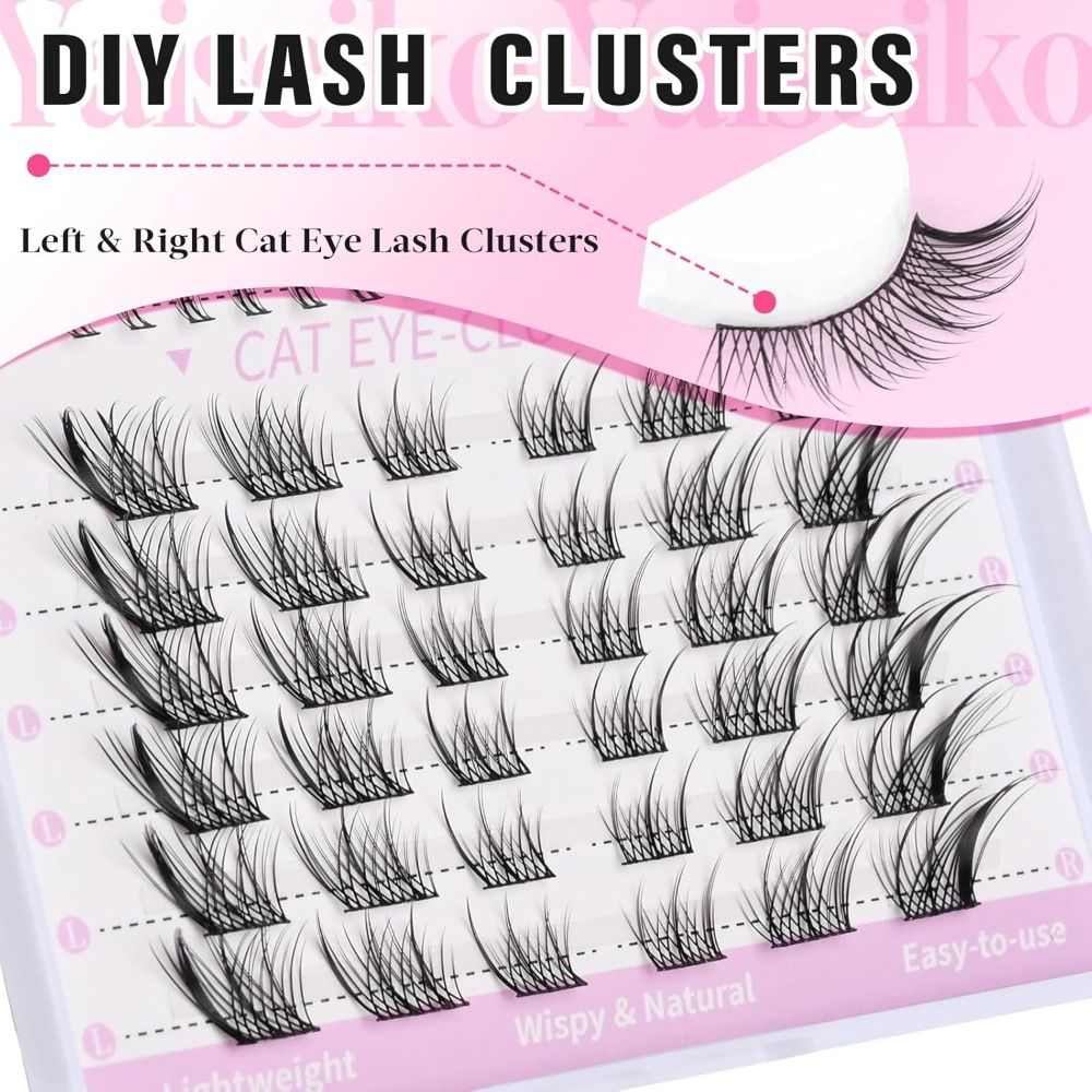 新しい3Dキャットアイ自己接着式まつげ、ウィスピーなマンガ風 - Eyelash Extension Cat Eye のレビューと価格