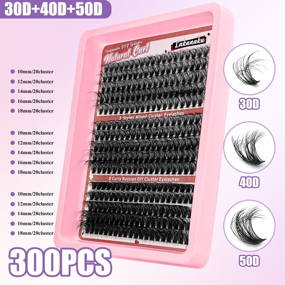 長さ9-16mmのつけまつげ 3Dボリューム ナチュラルルッ - Eyelash Extension Look のレビューと価格