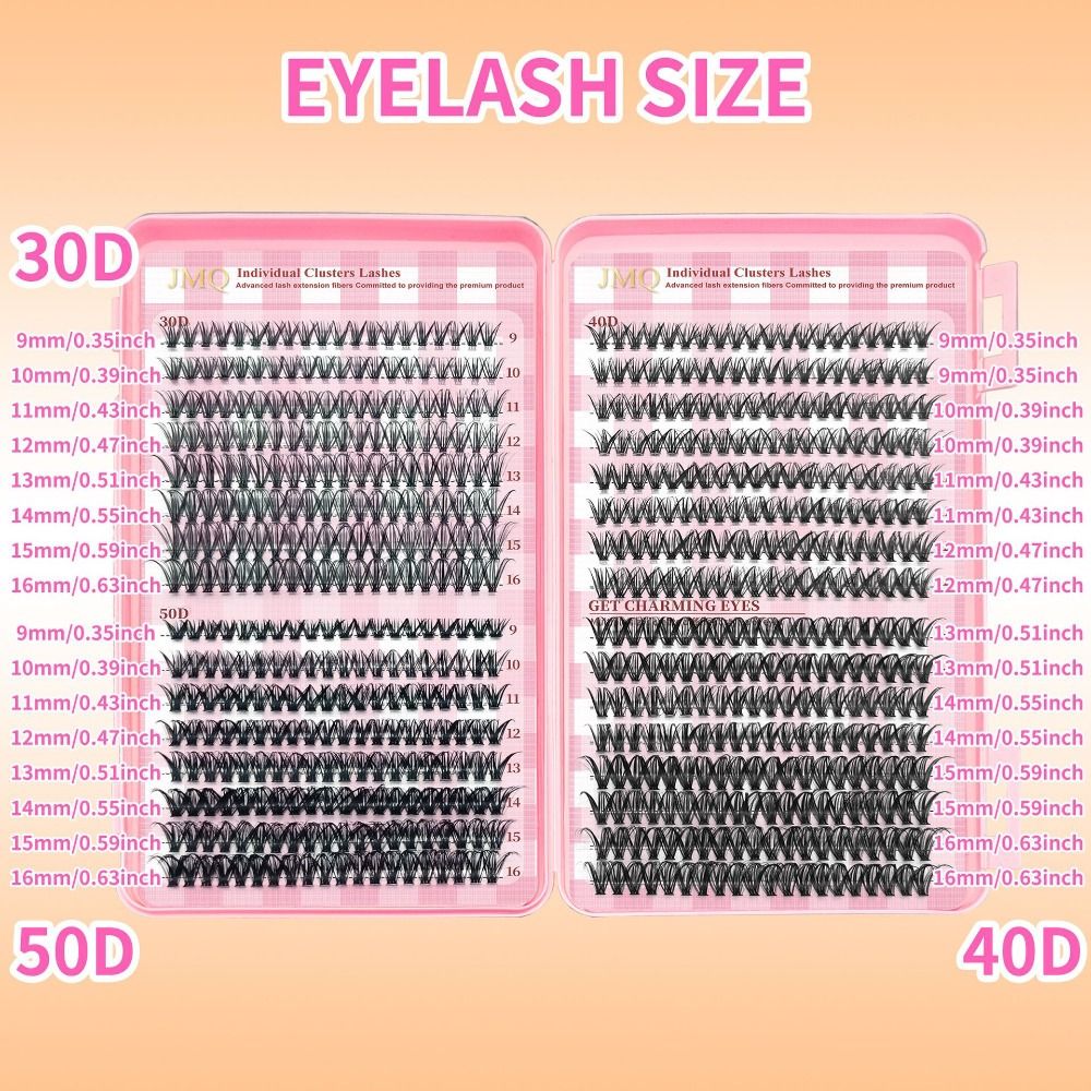 長さ9-16mmのつけまつげ 3Dボリューム ナチュラルルッ - Eyelash Extension Look のレビューと価格