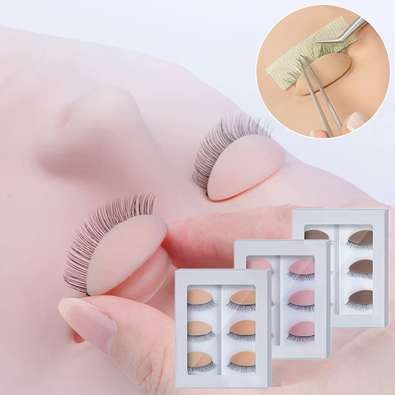 交換可能なつけまつげエクステ練習用ヘッドモデル シリコン製  - Eyelash Extension Model のレビューと価格