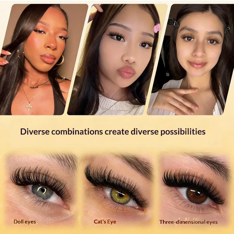 新しいDIYまつげエクステキット、接着剤不要の個別まつげクラ - Eyelash Extension Look のレビューと価格