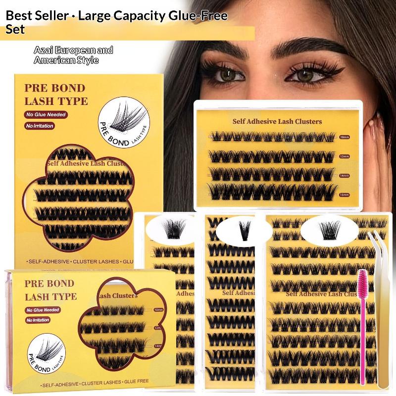 新しいDIYまつげエクステキット、接着剤不要の個別まつげクラ - Eyelash Extension Look のレビューと価格