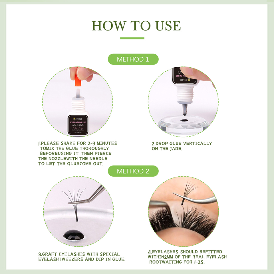 まつげエクステ用のプロの速乾性接着剤,長持ちする接着剤,ピン - Eyelash Extension Eye Irritation のレビューと価格