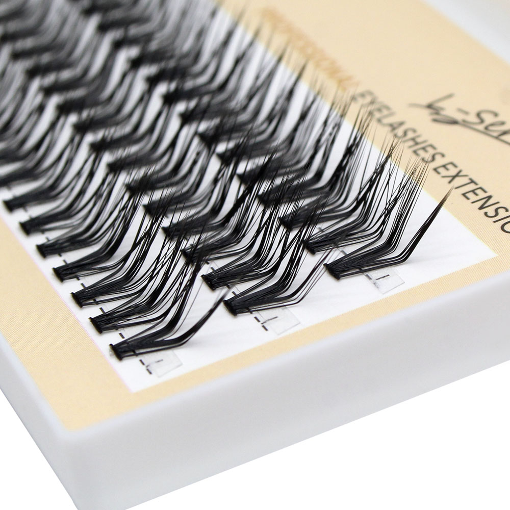 60 個 30D C/D/L カールクラスターまつげエクステ - Eyelash Extension Cat Eye のレビューと価格