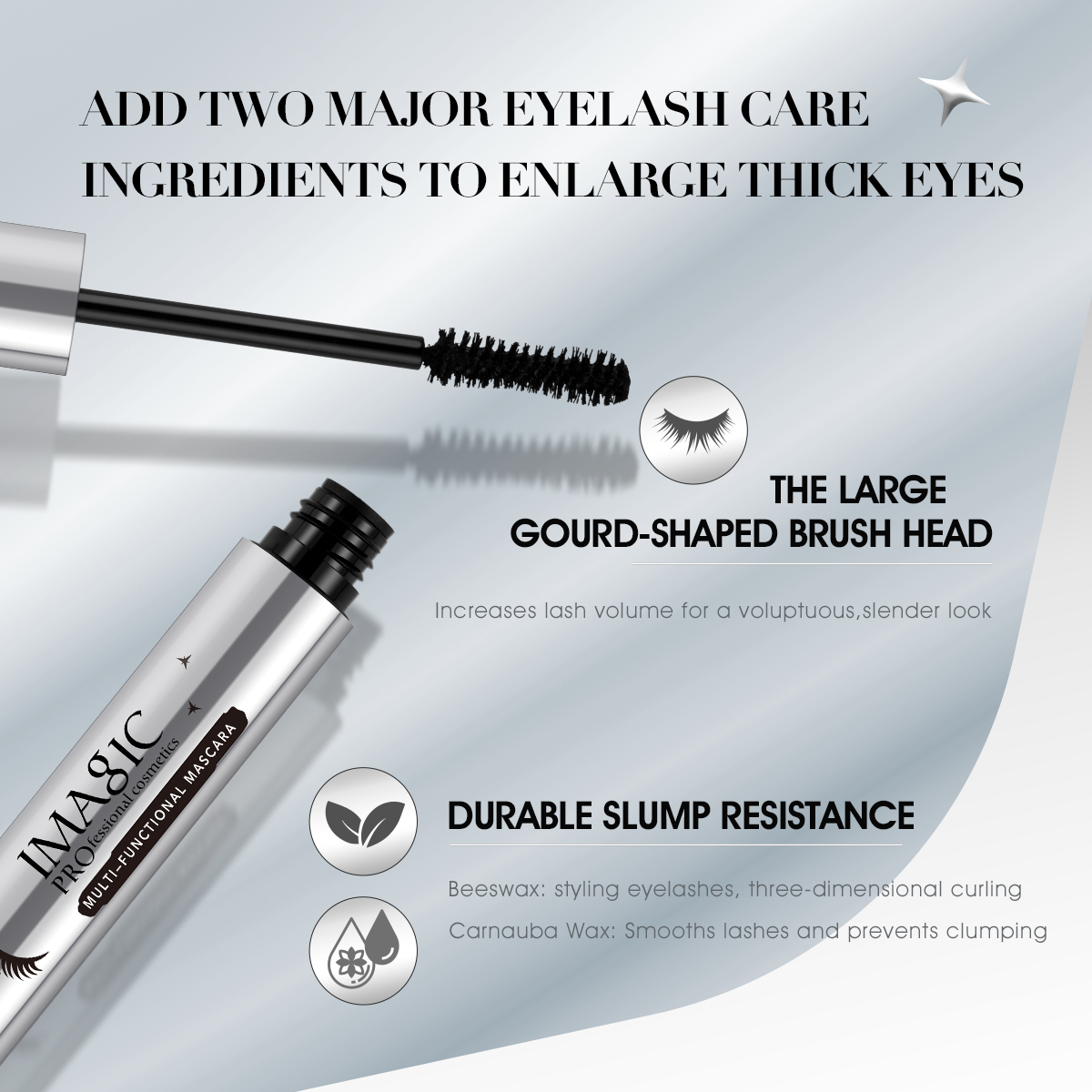 Imagic-ブラック4dマスク、シルクファイバー、防水、長 - Eyelash Extension Images Free のレビューと価格