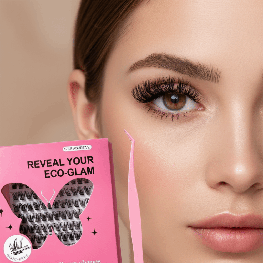 自然な見た目DIYまつげエクステキット ふわふわ 接着剤不要 - Eyelash Extension Natural のレビューと価格