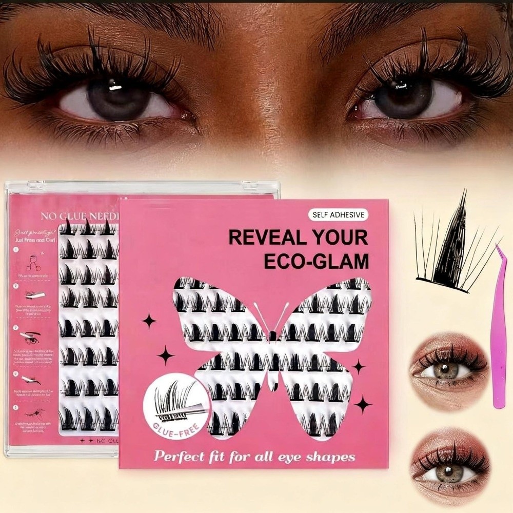 自然な見た目DIYまつげエクステキット ふわふわ 接着剤不要 - Eyelash Extension Natural のレビューと価格