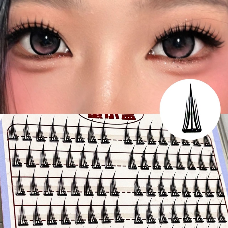 ミクシャオヘ グルーフリー薄型まつげエクステ 4種類 軽量で - Eyelash Extension Natural のレビューと価格