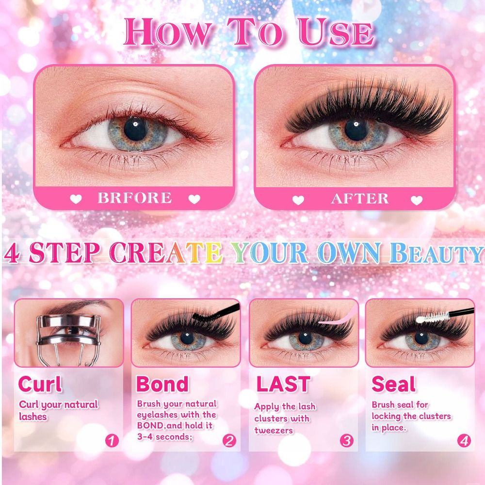 ナチュラルルックつけまつげ ウィスピー風 ボンド＆シール D - Eyelash Extension Look のレビューと価格