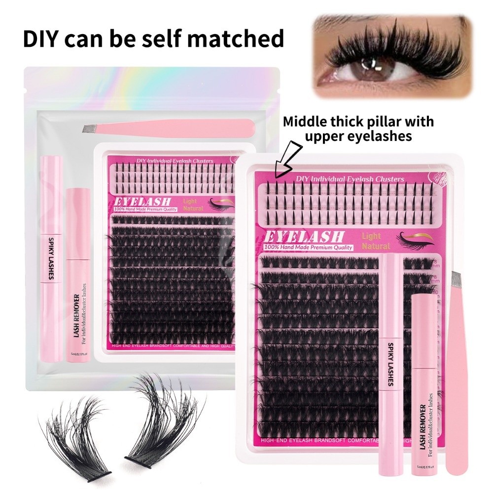 8-18mmの長さのつけまつげ、ナチュラルな見た目、ウィスピ - Eyelash Extension Look のレビューと価格