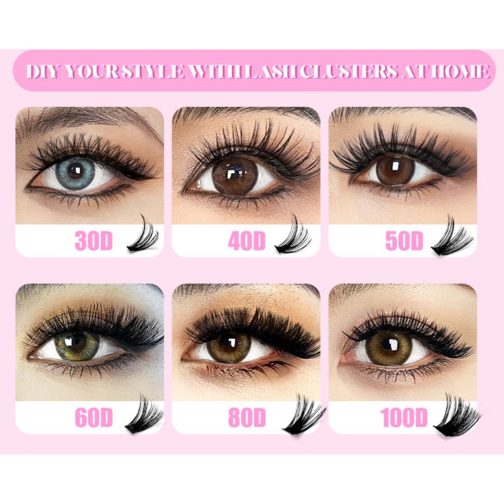9-16mmの長さのつけまつげ、3Dボリュームナチュラルルッ - Eyelash Extension Look のレビューと価格