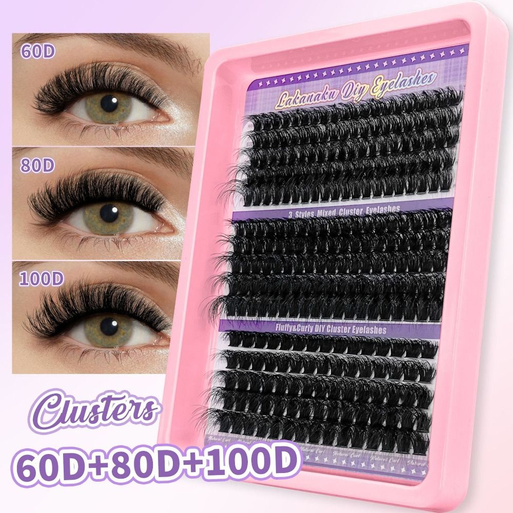 9-16mmの長さのつけまつげ、3Dボリュームナチュラルルッ - Eyelash Extension Look のレビューと価格