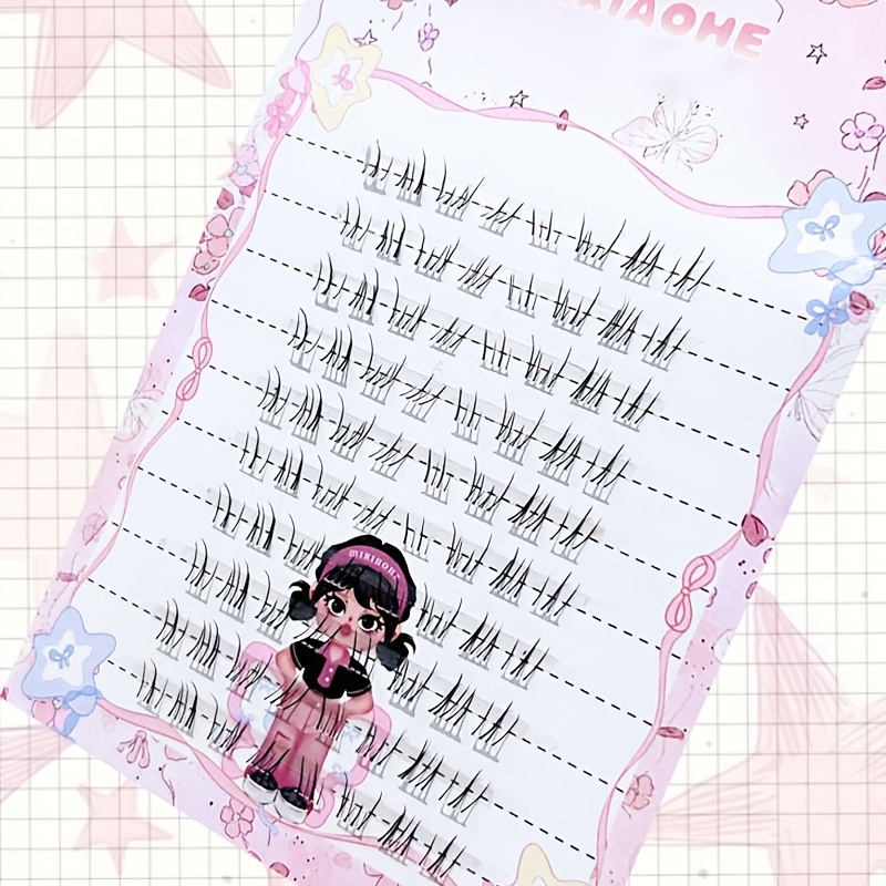 ミクシャオヘ スターリーマンガ 下まつげ クリアステム ふわ - Eyelash Extension Natural のレビューと価格