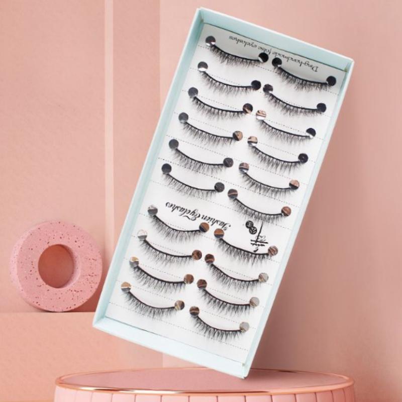 10ペア ナチュラルロング ウィスピー キャットアイつけまつ - Eyelash Extension Cat Eye のレビューと価格