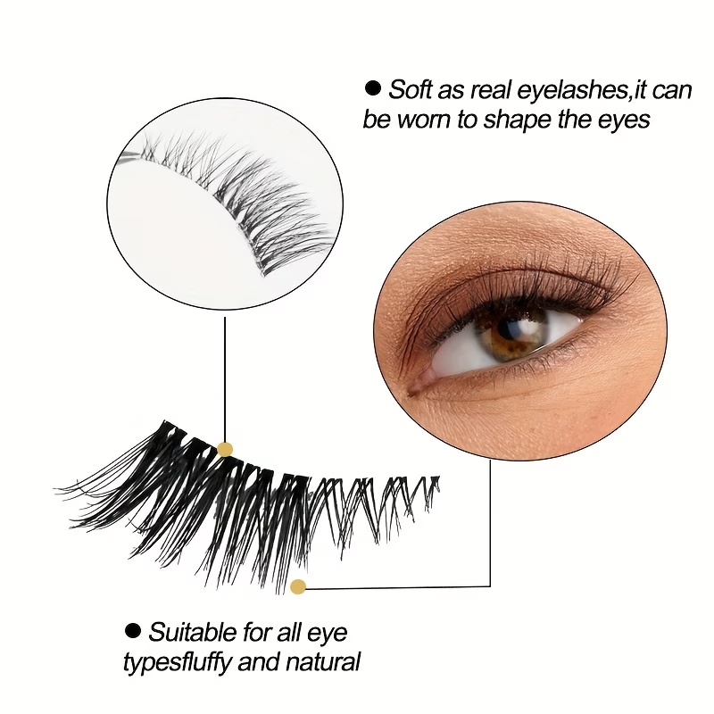 5組のナチュラルハーフアイキャットアイつけまつげ – 6-9 - Eyelash Extension Cat Eye のレビューと価格