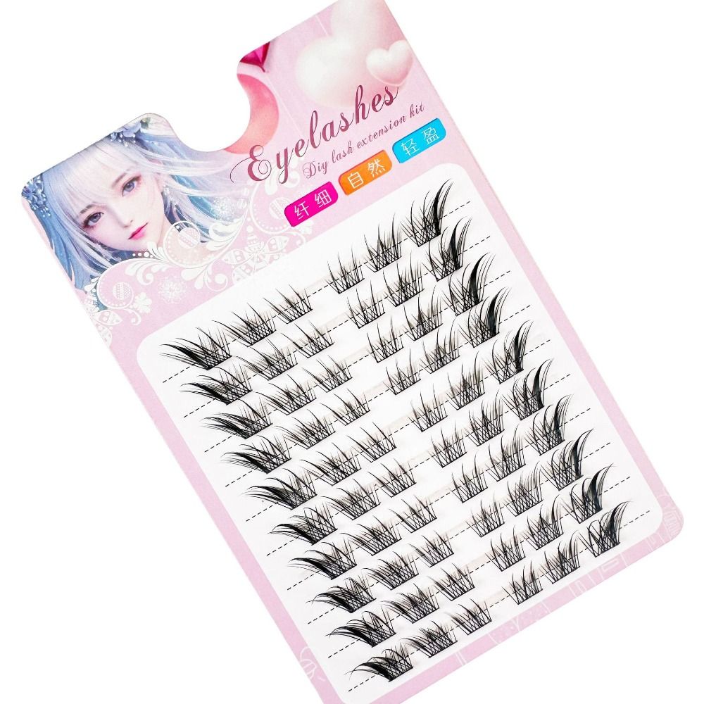 女性用ビューティー3Dキャットアイクラスターラッシュ、ナチュ - Eyelash Extension Cat Eye のレビューと価格