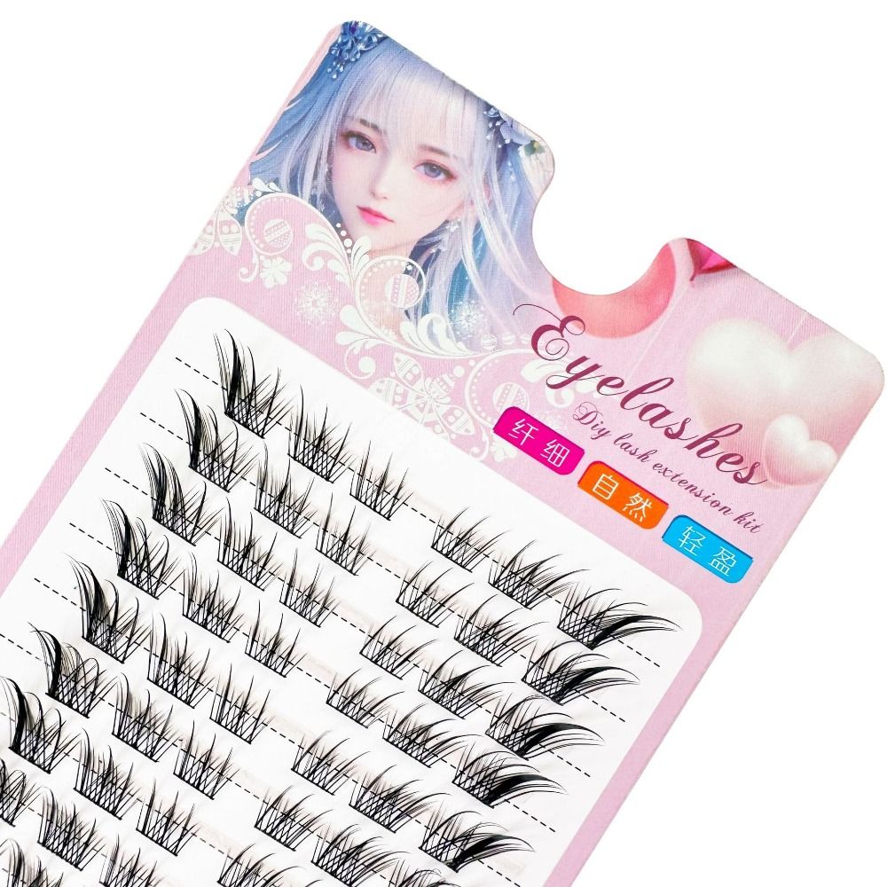 女性用ビューティー3Dキャットアイクラスターラッシュ、ナチュ - Eyelash Extension Cat Eye のレビューと価格