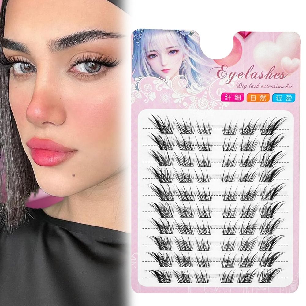 女性用ビューティー3Dキャットアイクラスターラッシュ、ナチュ - Eyelash Extension Cat Eye のレビューと価格